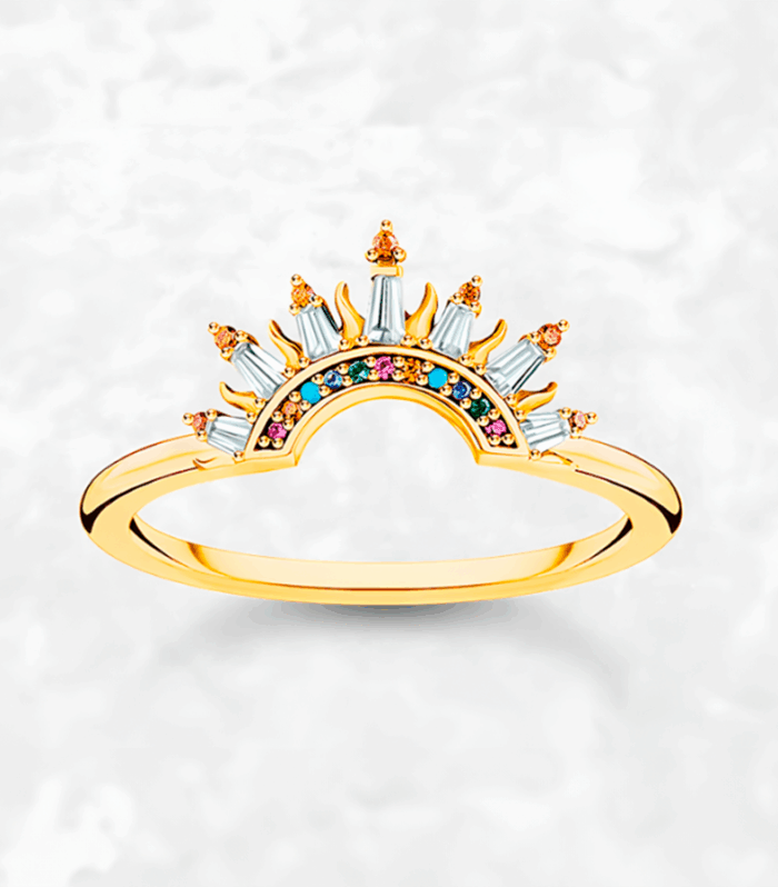 Anel Índia Mensageira – Prata 925 com banho de ouro