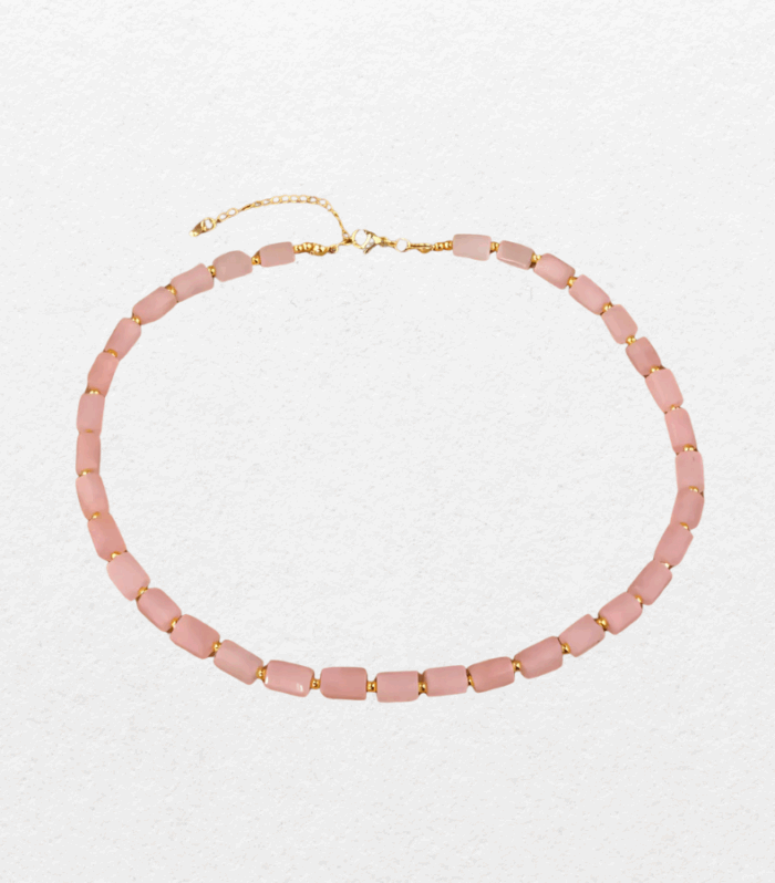 Colar Jardim do Amor – Quartzo Rosa Natural