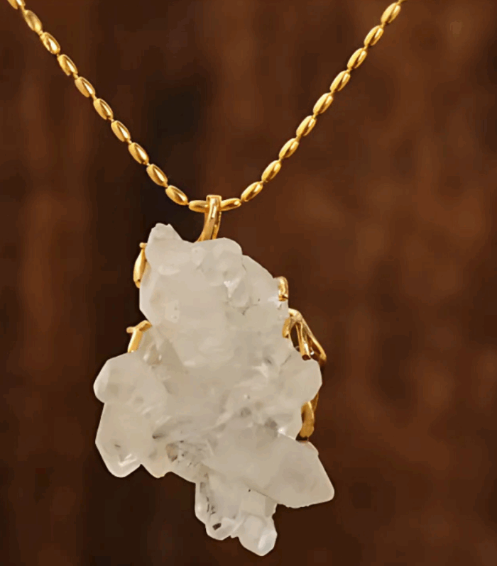 Colar Templo de Cristal – Quartzo Bruto