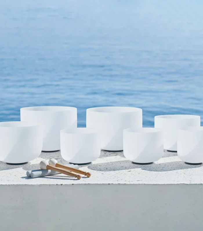 Sound PRO | Conjunto de 7 Tigelas de Cristal Frosted 6" a 12" (Branco)